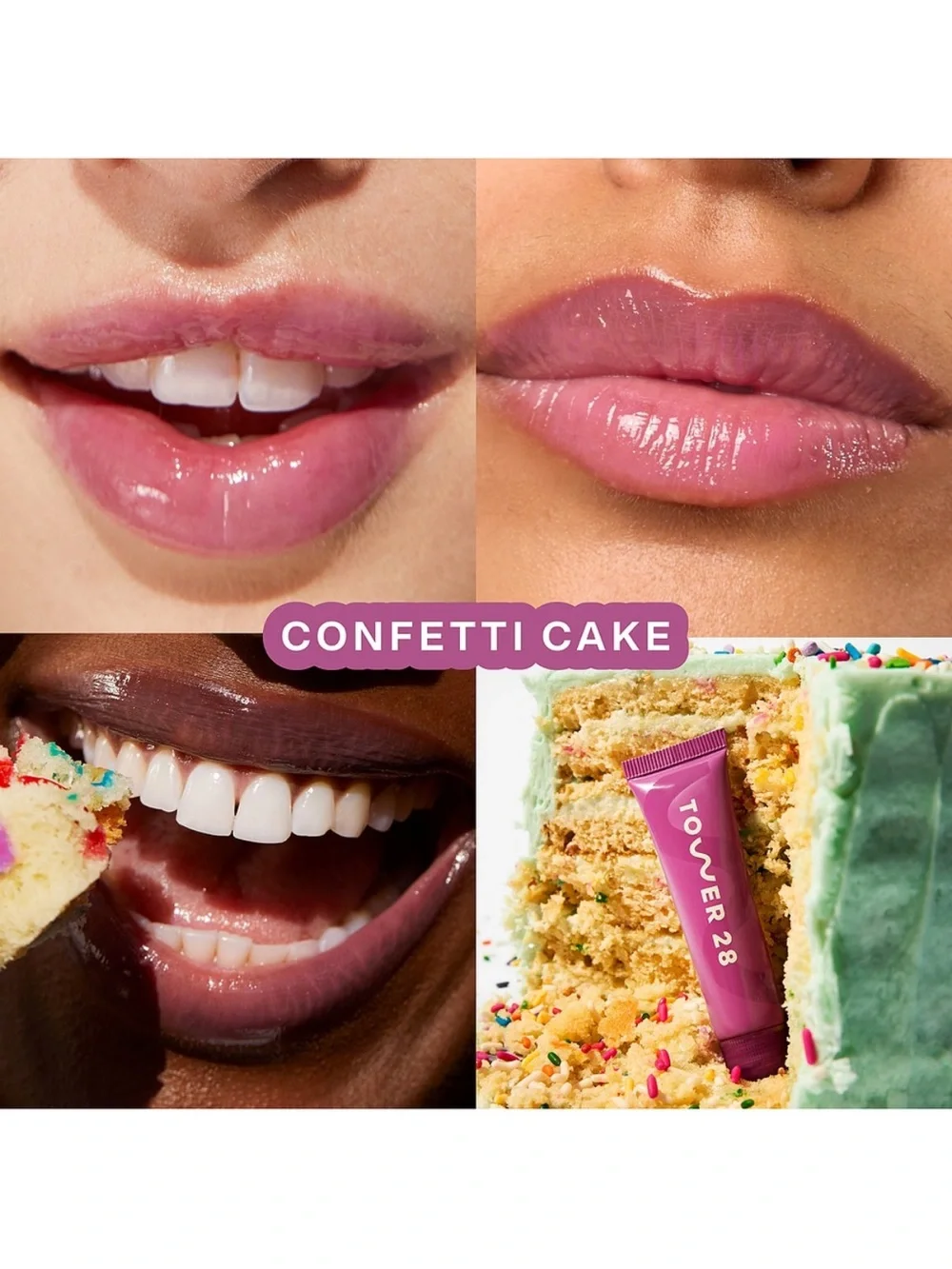 Tower 28 LipSoftie Tinted Lip Treatment – Confetti Cake – NIB